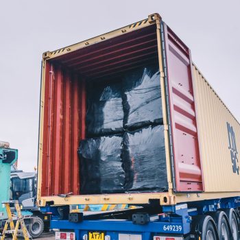 Container full of waste on lorry - CSH Environmental