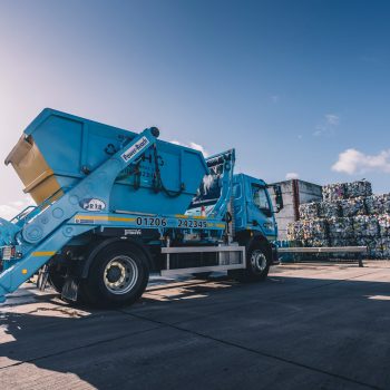 Skip on CSH Environmental lorry