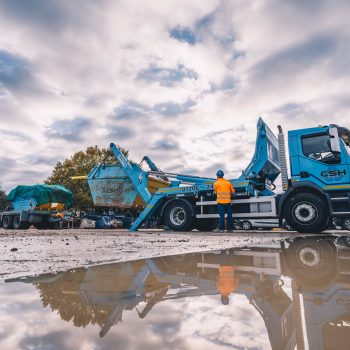 Removing skip from lorry - CSH Environmental