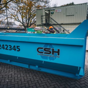 Tipping waste inside RoRo container in Colchester, Essex - CSH Environmental