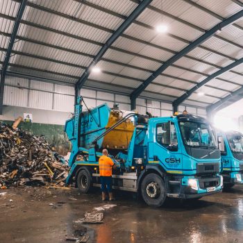 Tipping skip waste inside yard - CSH Environmental