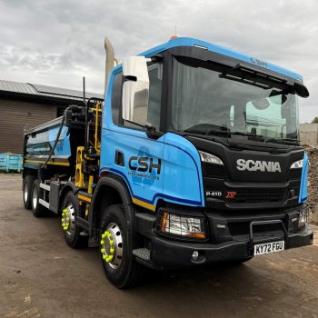 Front View Of Grab Hire Vehicle - CSH Environmental